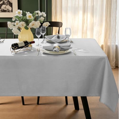 SASTYBALE Rectangle Tablecloth 60 x 120 Inch Gray Tablecloth