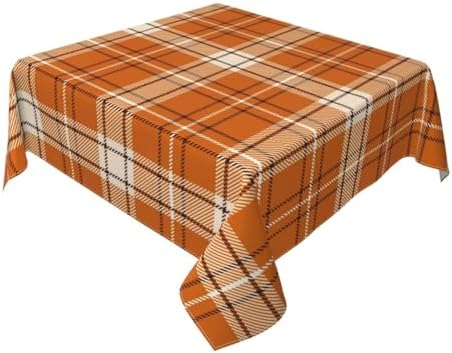 BETGINY Fall Tablecloth 60 x 60 Inch Square Orange Autumn Buffalo