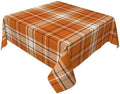 BETGINY Fall Tablecloth 60 x 60 Inch Square Orange Autumn Buffalo