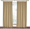 cololeaf Vintage Textured Faux Dupioni Silk Curtain Tab Top for
