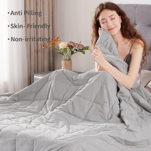 Weighted Blanket Queen/King Size (80"x87" 25lbs),Ultra Soft and Cozy