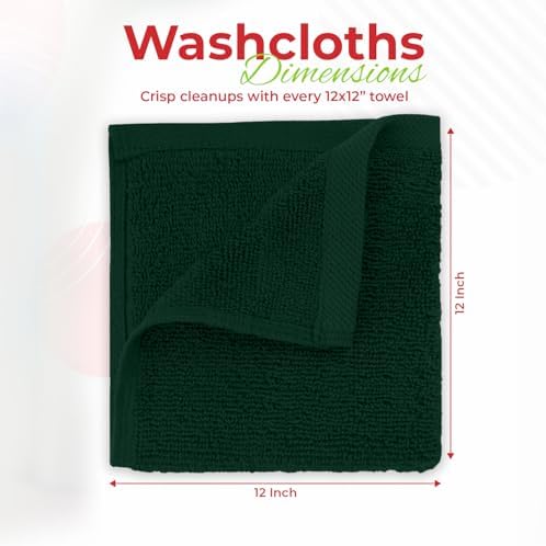 RIVERSIDE 60-Pack Cotton Washcloths – Soft & Absorbent Face Towels