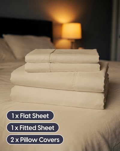 Sleepy Town Queen Size Bed Sheets - 4 Piece - Queen Sheet Set - Extra