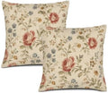 InkRain Floral Pattern Pillow Cover Gentle Cream Rose Vintage