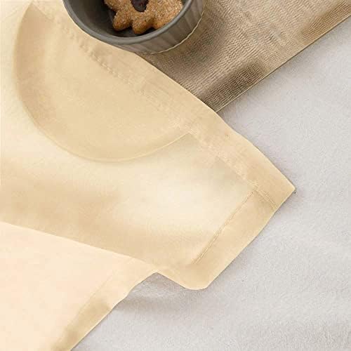 MIULEE Solid Color Sheer Curtains 63 Inches Long 2 Panels Set