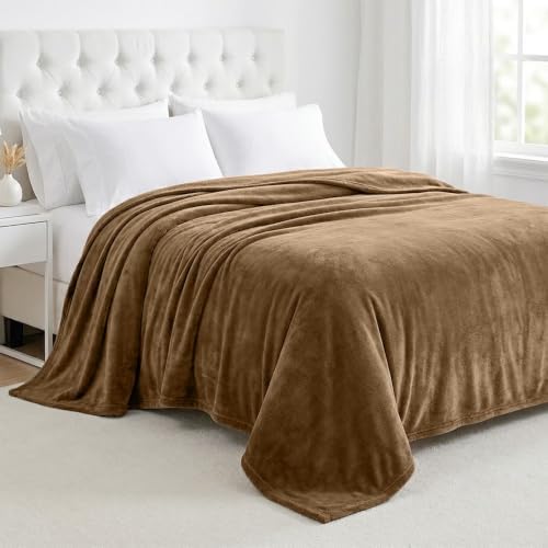Lightweight Plush Fleece Throw Blanket for Couch Travel Set of 2 King