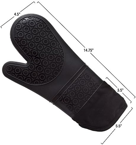 Silicone Oven Mitts – Extra Long Professional Quality Heat Resistant