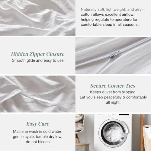 3 Sided Zipper Closure Duvet Cover| Full/Queen Size Warm Taupe