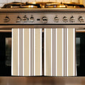 Beige Striped Kitchen Towels Set of 3, Absorbent Dish Towels for