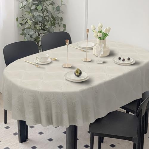 Elegant Oval Tablecloth - Water-Resistant, Fade-Resistant, Reusable