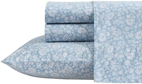 Laura Ashley - Twin Size Sheet Set with Fitted Sheet & Pillowcase