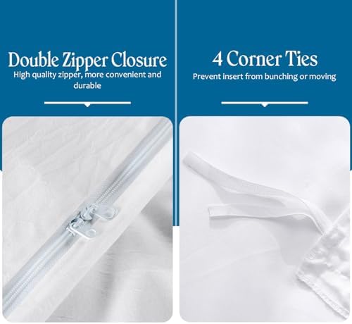 Luxurious Hidden Zipper Closure Duvet Cover Set, Comfy and Breathable