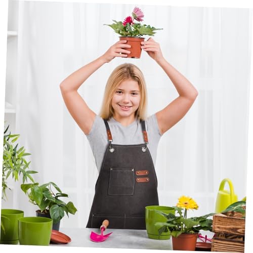 Canvas Apron with Pockets Stylish Chef Apron for Cooking Gardening