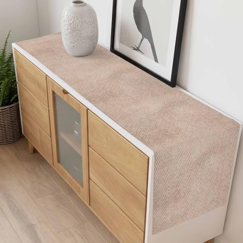 Beige Burlap Texture Table Runner Farmhouse Nature Linen Grain