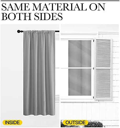 LITTLE BIRD Easy Rod Pocket Hanging Option Blackout Curtains for