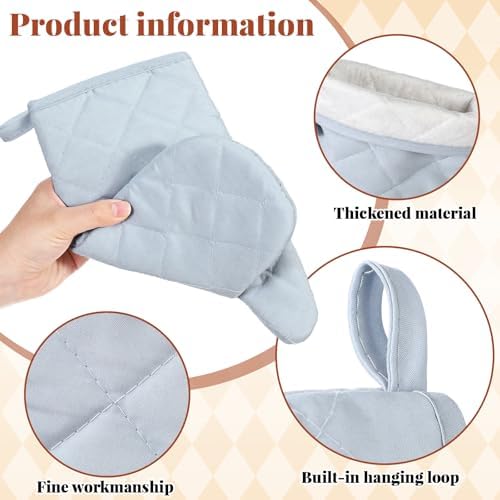Geyoga Oven Mitts Heat Resistant Kitchen Long Oven Gloves Mitts Thick