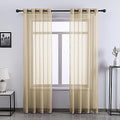 DONREN 108 Inch Extra Length Sheer Curtains for Bedroom - Grommet Top
