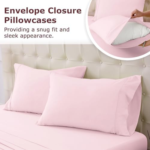 Twin XL Size Bed Sheet Set - 3 Piece Soft Microfiber Sheets with Deep