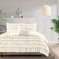 3-Piece Waterfall Ruffle Duvet Cover Set – 550 TC Egyptian Cotton