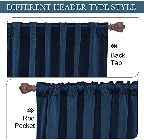 RYB HOME Velvet Curtains 120 inches Long, Extra Long High Ceiling