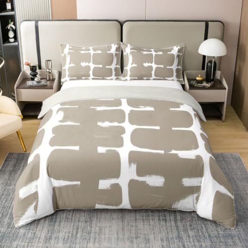 Feelyou Kids Geometric Duvet Cover 100% Cotton King Size
