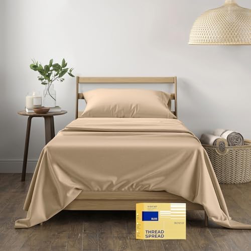THREAD SPREAD Luxury Egyptian Cotton Sheets Twin XL Size - 600 Series