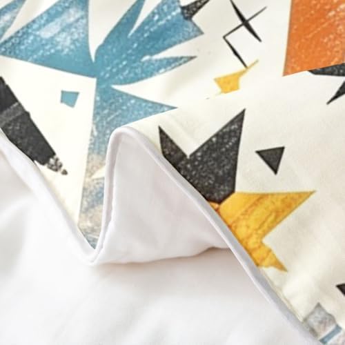 Homewish Geometric Aztec Kids Duvet Cover Set Queen Size 100%