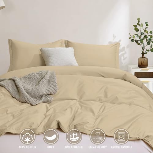 100-Percent Cotton Duvet Cover Set, Hidden Zipper Closure, Ultra Soft