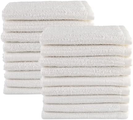 18-Piece Kitchen Bar Mop Dishcloth Set, White