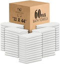 CH White Bath Towels Bulk Pack of 60 (22x44 Inches) – Pure Cotton