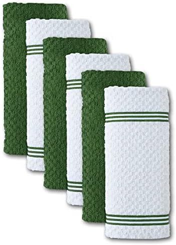 Infinitee Xclusives Pack of 4 Grey Bath Towels + Pack of 6 Kitchen