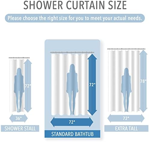 BBiggood Charcoal Grey Shower Curtain, Waffle Weave Shower Curtain for