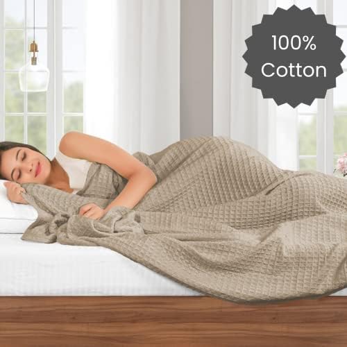 Cotton Clinic Waffle Bed Blanket 100% Cotton - All Season Blanket