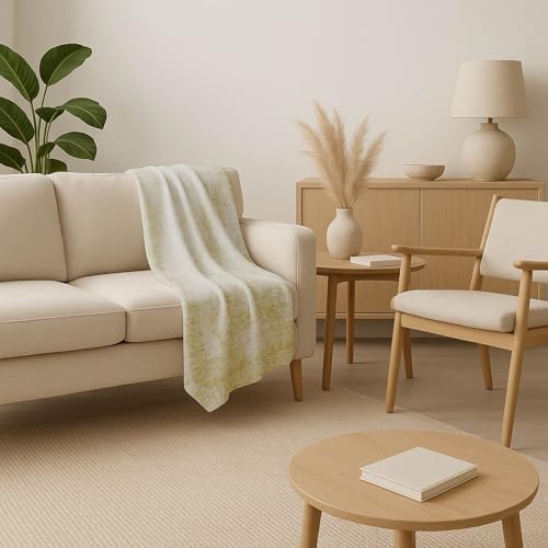 Addison Rugs ASB796 Beige 50" x 70" Oversized Sherpa Throw Blanket