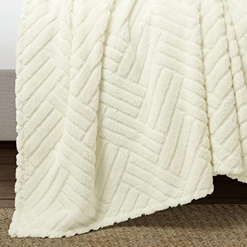 Lush Decor Super Cozy Ultra Soft Sherpa Jacquard Geo