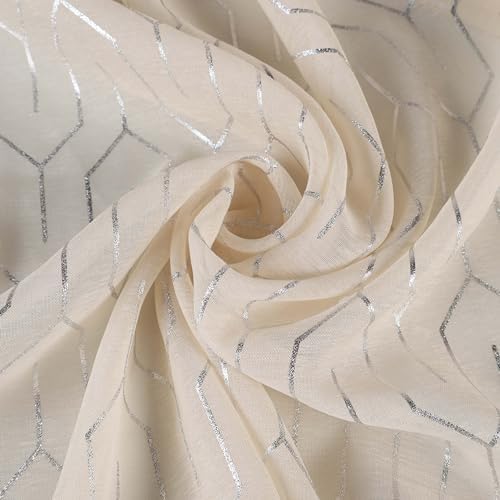 Superior Sheer Curtains, Curtains Perfect for Natural Light, Trellis