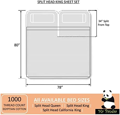 Real 1000-Thread-Count 100% Pure Egyptian Cotton |Ivory Color, Top