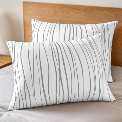 3 Pieces Duvet Cover Queen Bedding Sets Abstract Lines Texture Luxury