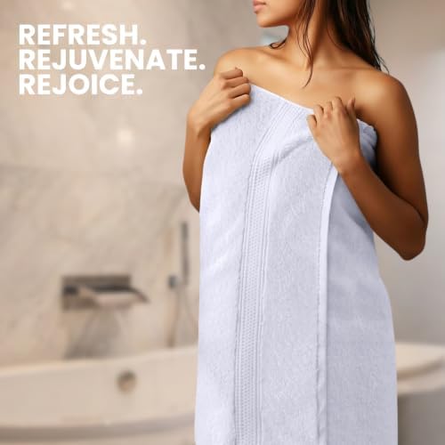 16-Pack Bath Towel Set, 27" x 54", 600 GSM Cotton, Commercial-Grade