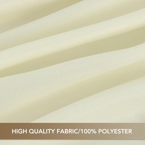 sancua Beige Tablecloths Rectangle, 6 Pack Table Cloth for 6 Foot