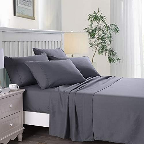 JML Bed Sheet, 6 Pieces Queen Sheet Set Deep Pocket Up to 14" - Luxury