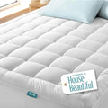 Bare Home Queen Mattress Topper Cotton Top (Queen, White)