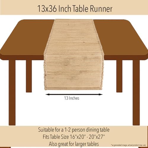 Chardin Home 13x36 Inch Handcrafted Table Runner – Eco-Friendly
