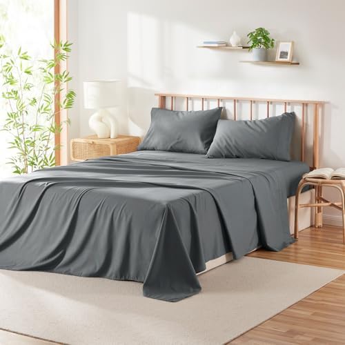 Hearth & Harbor 3 Piece Twin XL Sheets Set - 60% Microfiber, 40% Rayon