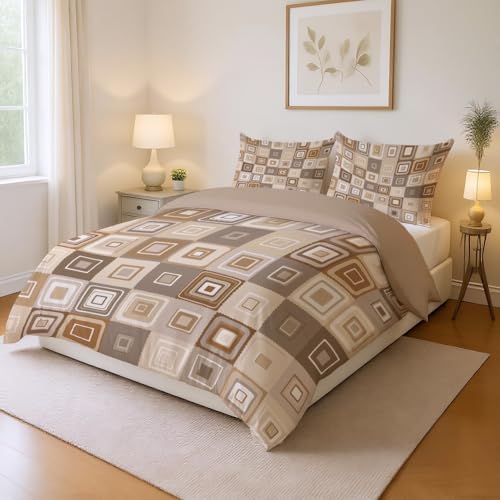 Cozy Lightweight Duvet Cover Set Microfiber Bedding Set Minimalist