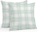18x18 Pillow Covers Set of 2, Buffalo Plaid Waterprrof Outdoor Throw