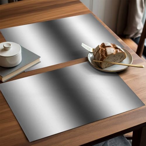 Farm Grey White Gradient Texture Placemats Set of 4 Washable Table