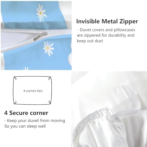 Duvet Cover Full Size, Reversible King Duvet Cover Set with