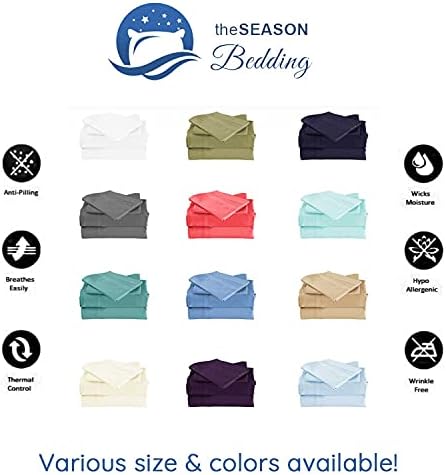 The Season Essentials Wrinkle Free Sheet Sets with Deep Pockets &