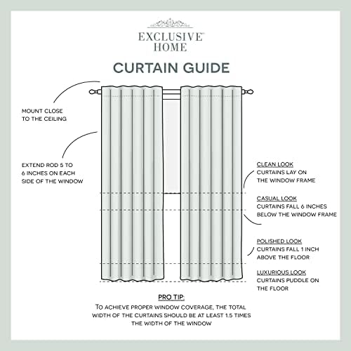 Exclusive Home Belgian Sheer Hidden Tab Top Curtain Panel Pair